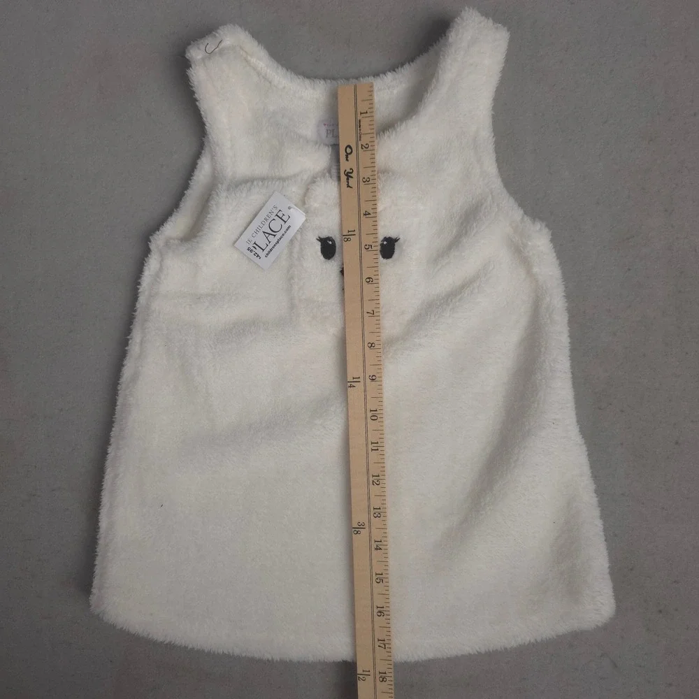 The Children's Place Girls Sleeveless Polar Bear Faux Fur Dress Size 3T NWT‎
